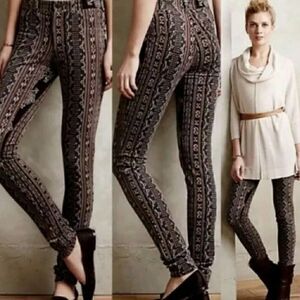 Pilcro and the Letterpress Brown Aztec Corduroy Pants 29